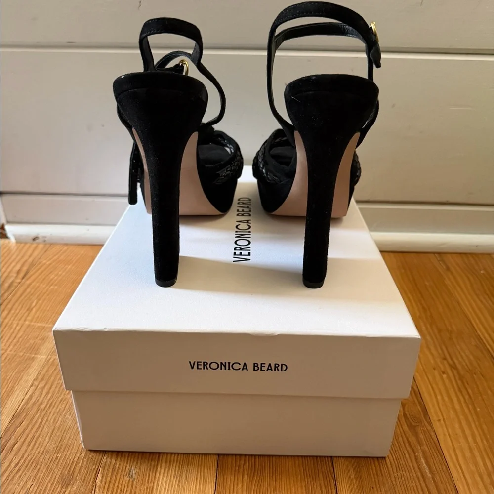 Veronica Beard Black Knotted Heels - Picture 4 of 6